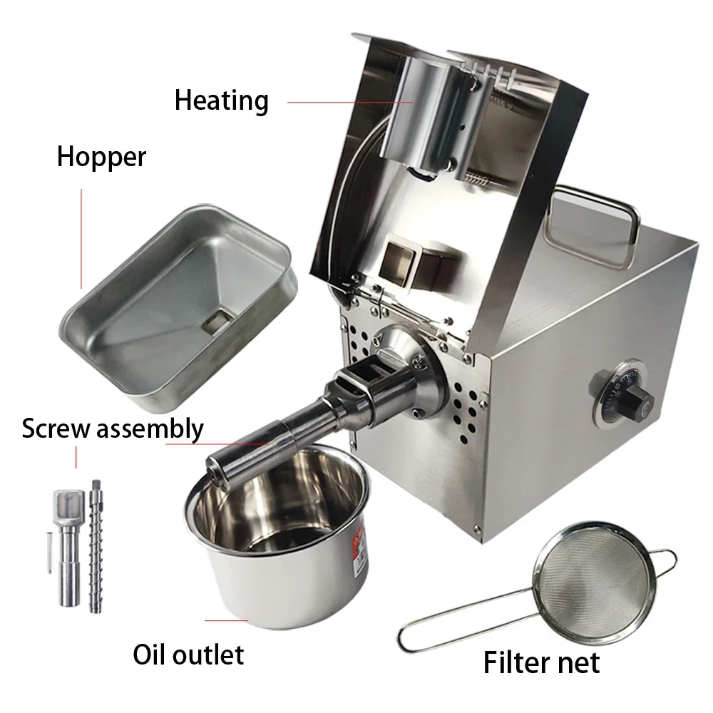 Coffee Bean Black Seed Copra Mustard Sesame Oil Press Machine, Automatic Good Price Oil Press