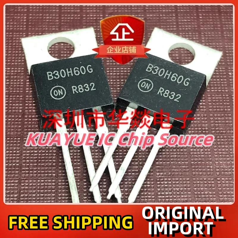 10PCS-30PCS/MBR30H60CTG B30H60G TO-220 60V 30A/ Fast Shipping Quality Guarantee