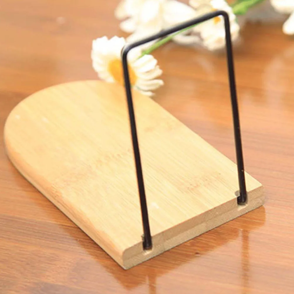 

2Pcs Bookends Bamboo Office Desktop Book Stand File Organizer Decorative Holder Bookends Desktop Book Holders