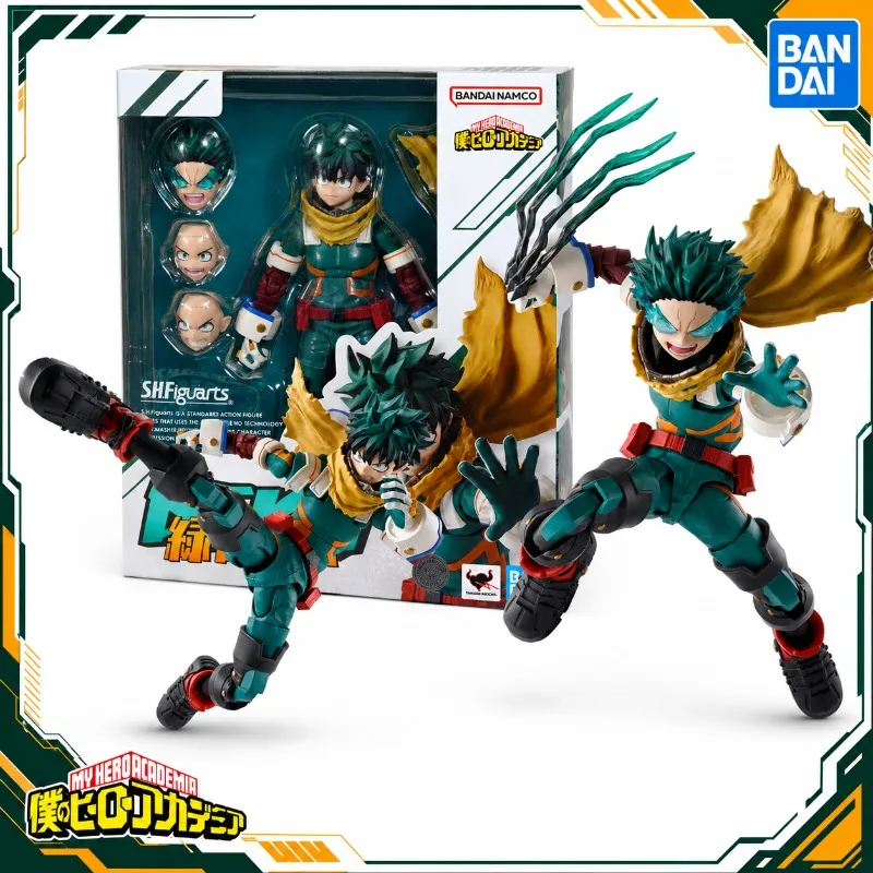 Bandai Original SHF My Hero Academia Izuku Midoriya Deku Anime Action Figure Joint Collectible Toy Gift Kawaii Kids Boys Gifts