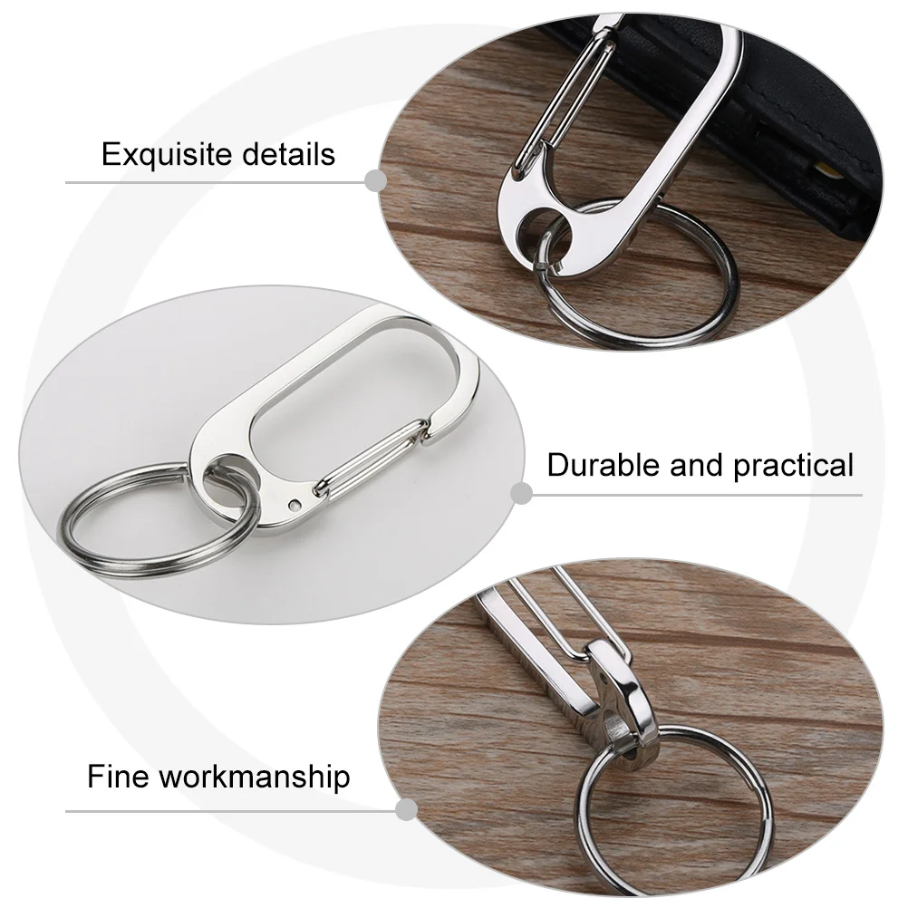 2pcs Car Hanging Ring Holder For Men Women Durable Waist Key Ring Holder Keychain Practical Key Rings Accessory