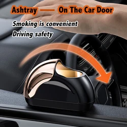 Car ashtray on door, More convenient smoking in the car, Windproof, high sealing, a gift for friends