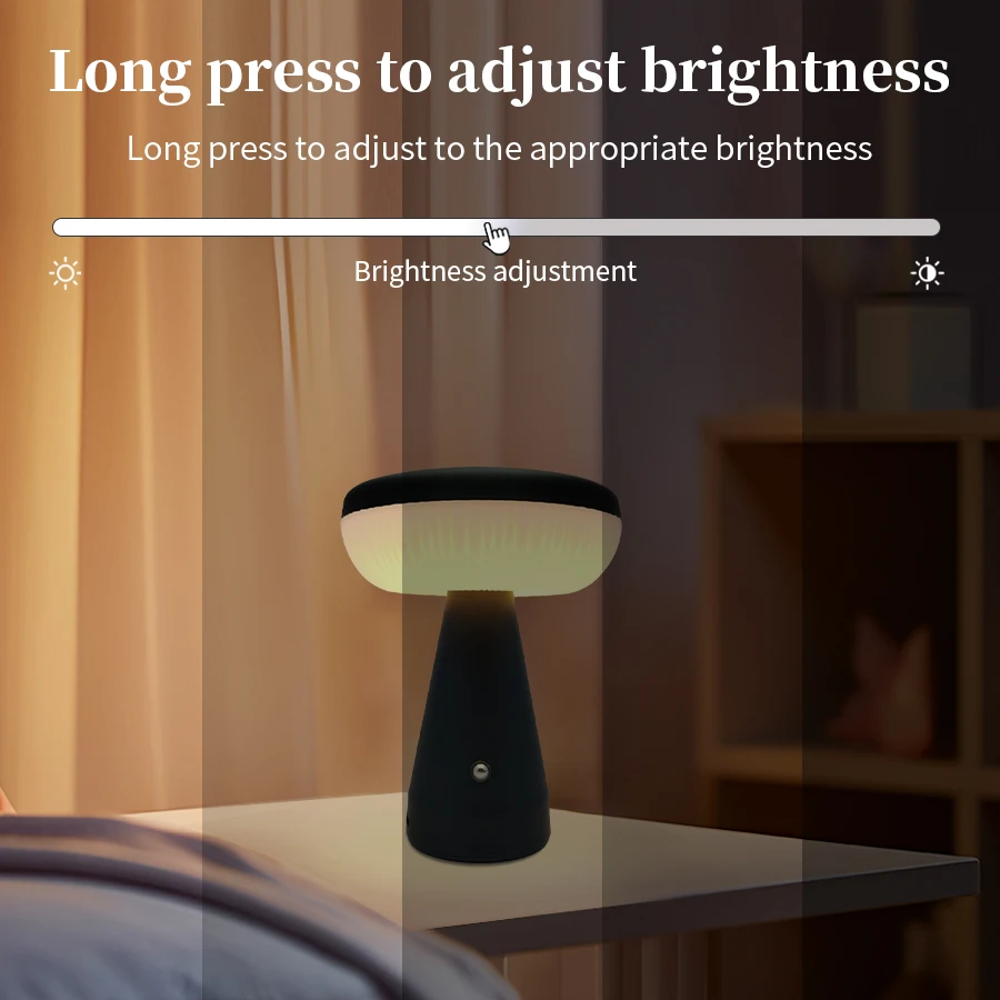 LED مصباح مكتبي كلاسيكي الفطر الإضاءة الزخرفية اللمس يعتم ضوء السرير قابلة للشحن القراءة ضوء بار مطعم غرفة نوم