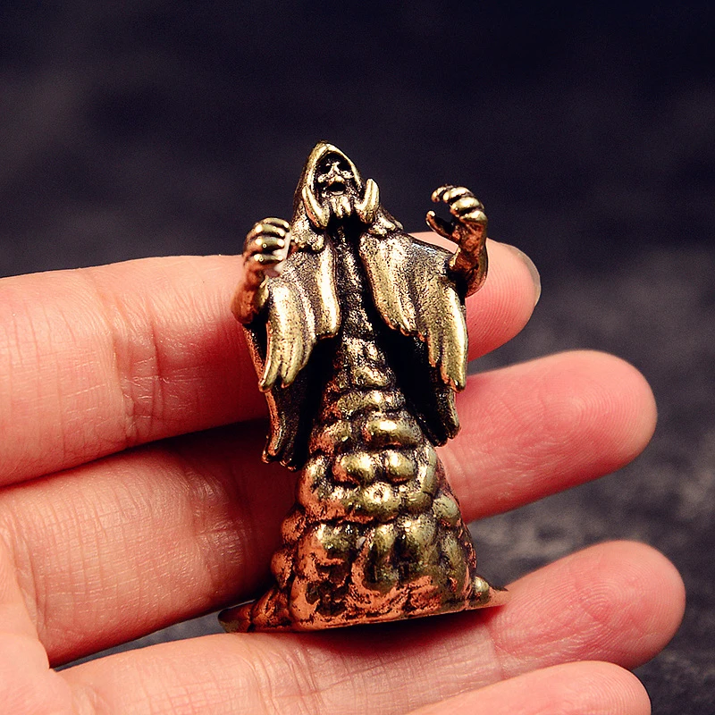 خمر النحاس شبح آلهة تمثال الهيكل العظمي ماج تمثال منضدية زخرفة مصغرة هالوين ديكور المنزل الحرف هدية #5