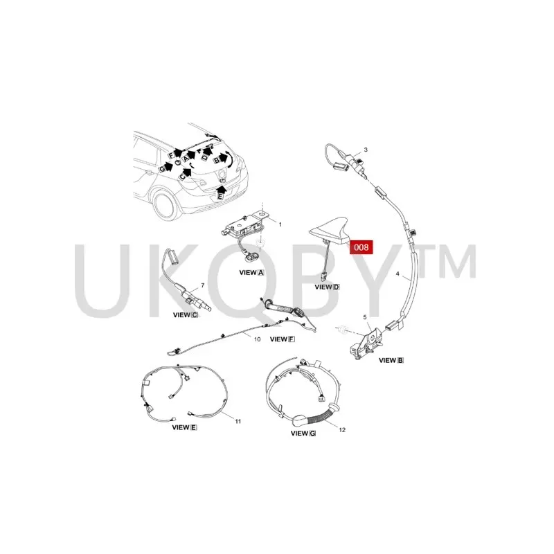 13320223 مناسبة لهوائي السيارة du al li ne Cr uz e، En vi si on، Re ga l، وLa Cr os se هوائي زعانف القرش