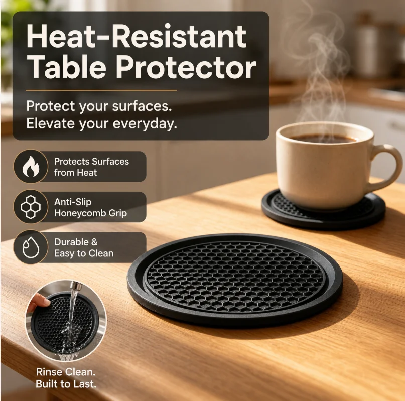 2pcsUniversal Waterproof Non-Slip Car Cup Holder Coaster Honeycomb Silicone Insert Mat Easy Clean Auto Interior Accessories