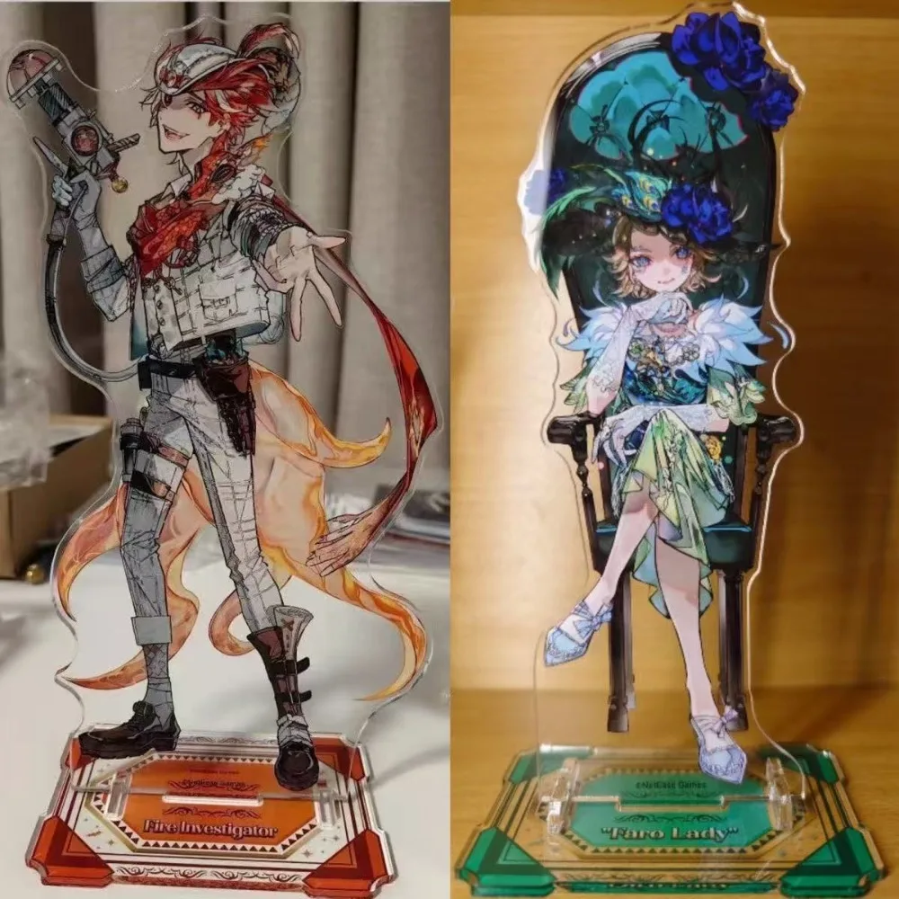 Popular Game Identity V Stand Figure about Evelyn More and Fire Investigator Halloween High Aesthetic Acrylic Plaque Decoration
