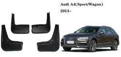 4Pcs/Set Mud Flaps Guards For Audi A4 Sport Wagon Allroad 2013-2019 Mudguards Splash Guards Fender Mudflaps 2017 2018 2015 2016