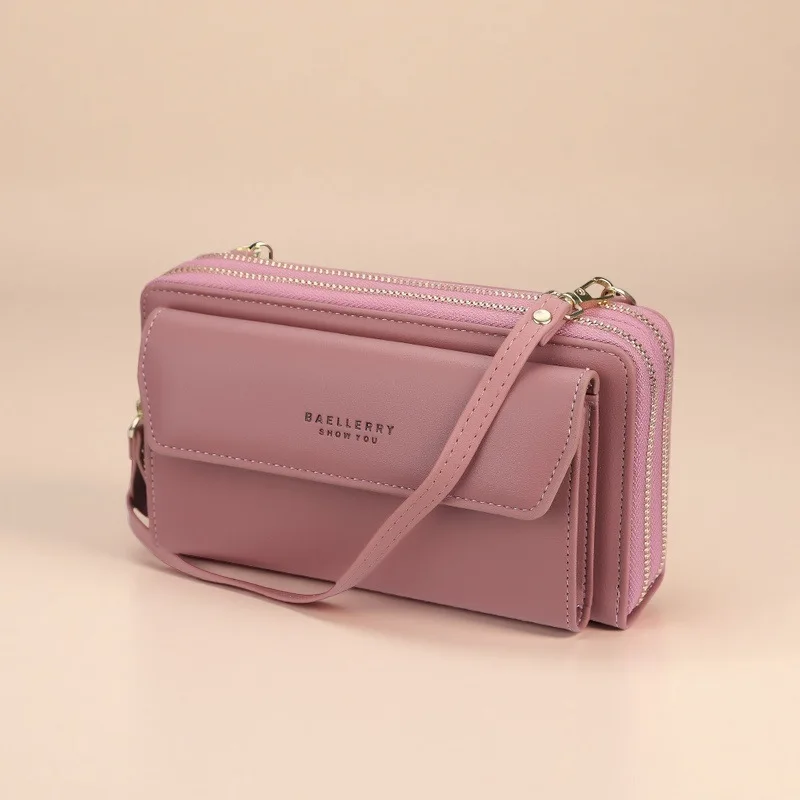 

Ladies' Crossbody Bag Korean Fashionable Large Capacity Wallet Versatile Zipper Phone Bag