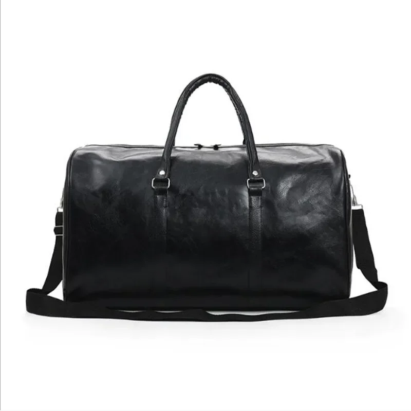 Leather Travel Bag Large Duffle Independent Big Fitness Bags Handbag Bag Luggage Shoulder Bag Black Men Fashion Zipper Pu Сумка