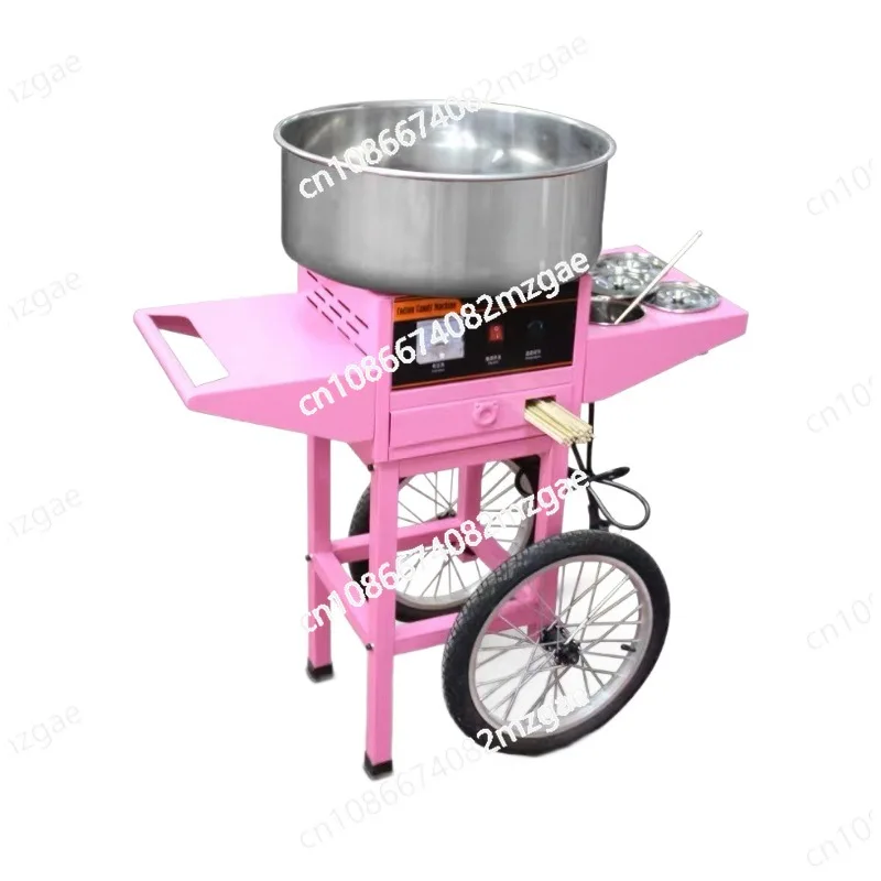 Cotton candy machine Electric stall trolley Electric heating color cotton candy machine Automatic machine