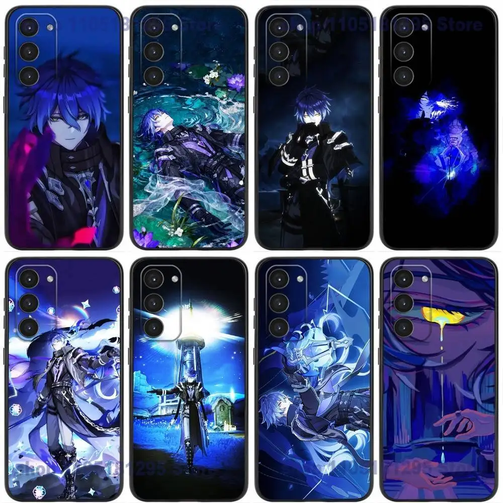 G-Genshin Impact F-Flins Phone Case For Samsung Galaxy A20,21s,22,31,32,52,53,72,73,80,91 Soft Liquid Silicone Black Cover