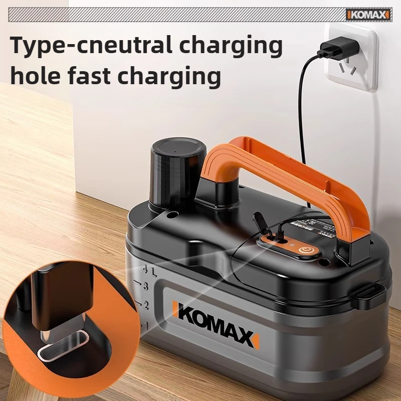 بخاخ حديقة كهربائي قابل لإعادة الشحن 3.7 فولت بخاخ كهربائي قوي مع حزام كتف للحديقة والحديقة والتنظيف #4