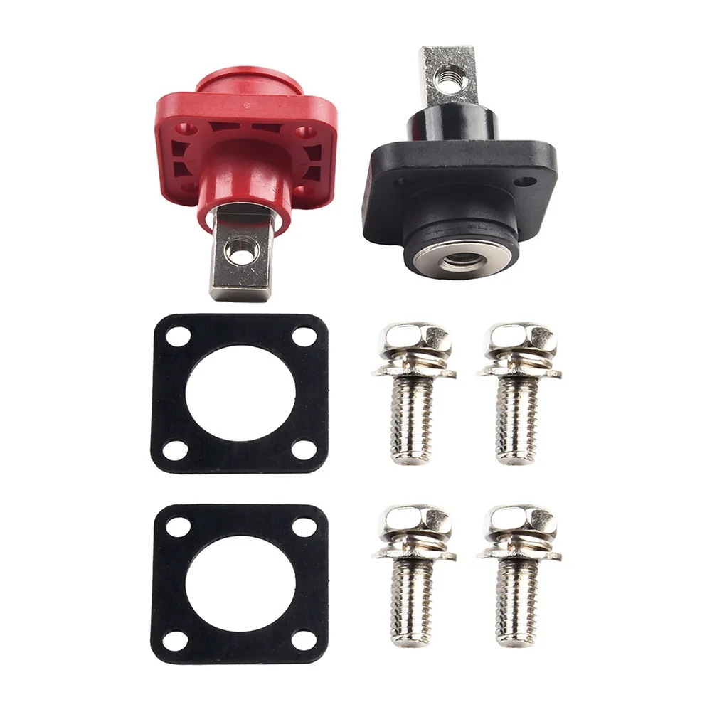 2 Piece High Current 500A Copper Terminals for Energy Storage Cabinets with Direct Outlet Type and Flame Retardant PBT Housing