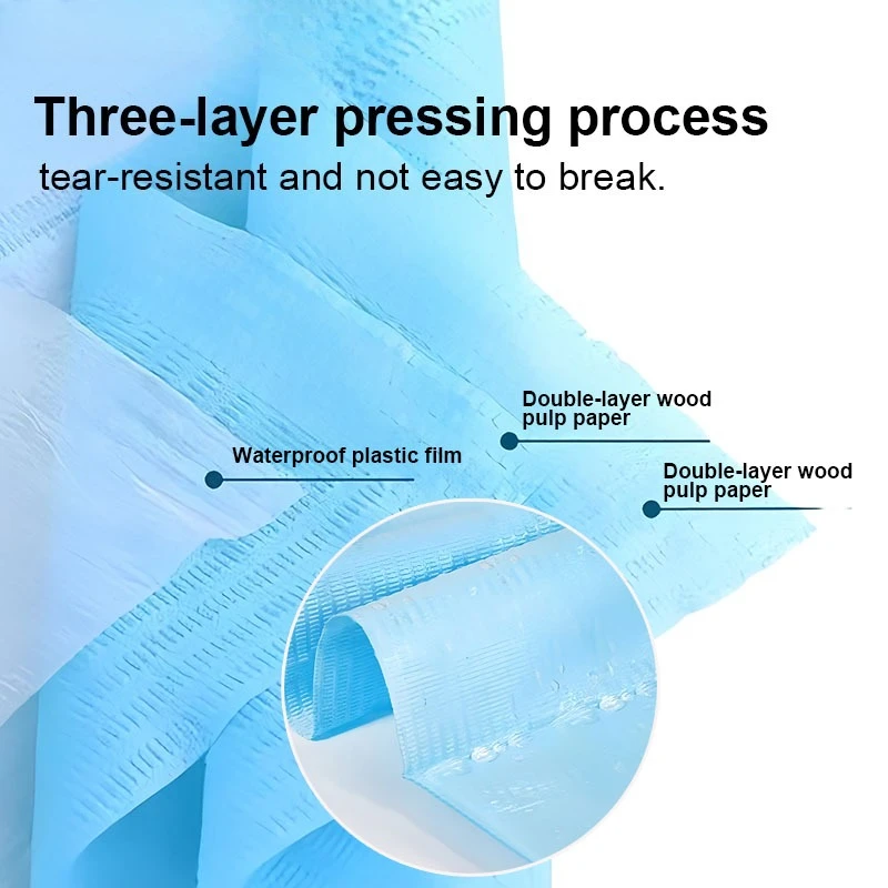50Pcs Disposable Dental Drapes, Tie-Free Drapes, Dental Bibs, Dental Materials, Oral Examination Protective Drapes