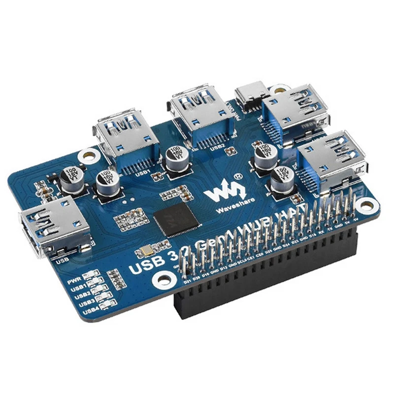 

Двойной разветвитель для Raspberry Pi 4B 3B + 3B 2B Zero W WH, с 4 портами USB 3,2 Gen1, без драйверов, Plug & Play