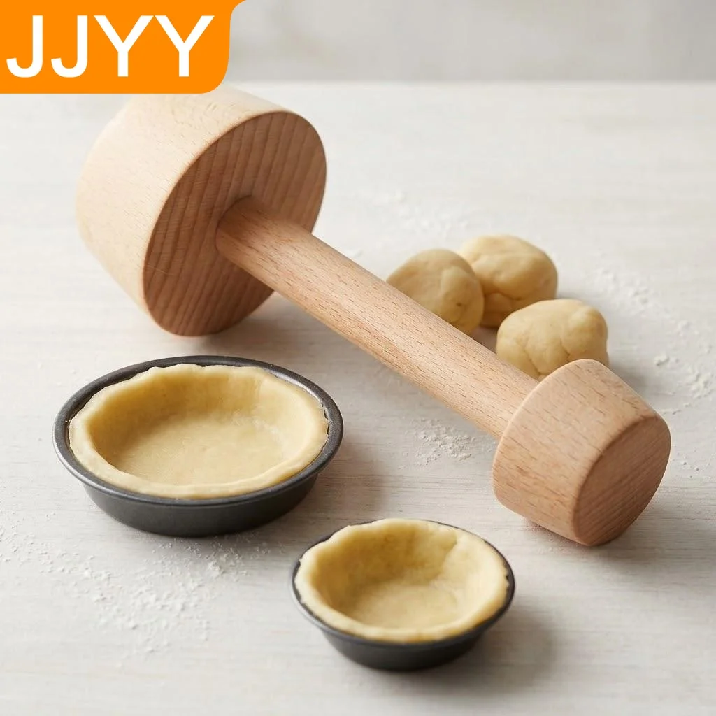 Molde de madera para tartaletas, base para tartas, herramienta de repostería, moldes dobles para tartas, color madera, suministros de repostería para cocina