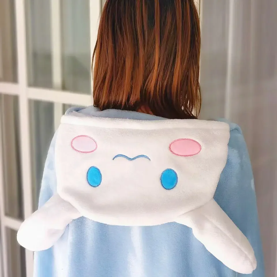 Sanrio Girl Heart Cinnamoroll My Melody Kuromi Cartoon Shawl Student Nap Blanket Cloak Lazy Blanket