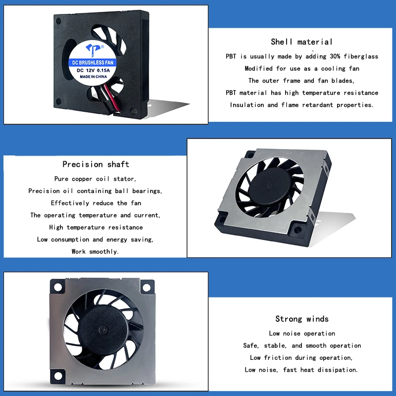 Magnetic Suction 35mm × 7mm Micro Turbo Fan 5v/12v Box Type Blower Fan Cooling Fan Side Outlet 2-wire A1 Interface A5 view 6