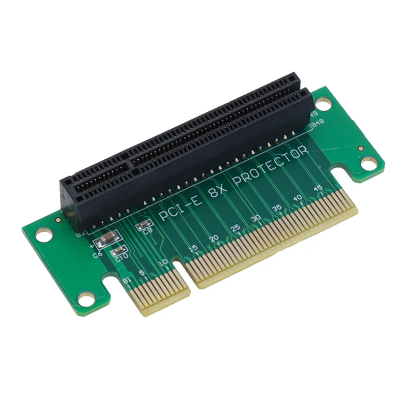 PCIe 8x Adapter Riser Card Converter 90 Degree PCI Express PCI-E X8 Expansion Board For 1U 2U Server Desktop