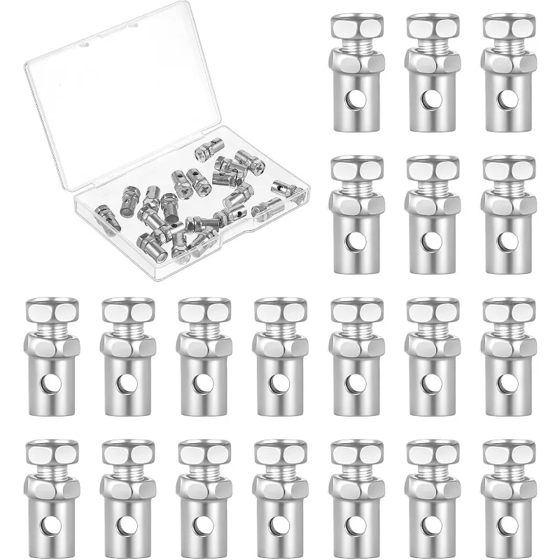 

20Pcs Throttle Cable Stops, Universal 1/8" Throttle Cable Stop Nipples Clutch Brake Ends Repair for Bike Go Kart Motorcycles Law