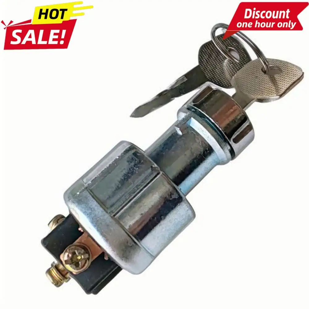 

For Toyota Ignition Switch 221035-5200, 4 Terminal Screw Type Starter Key Switch for Car Forklift Vehicle Parts