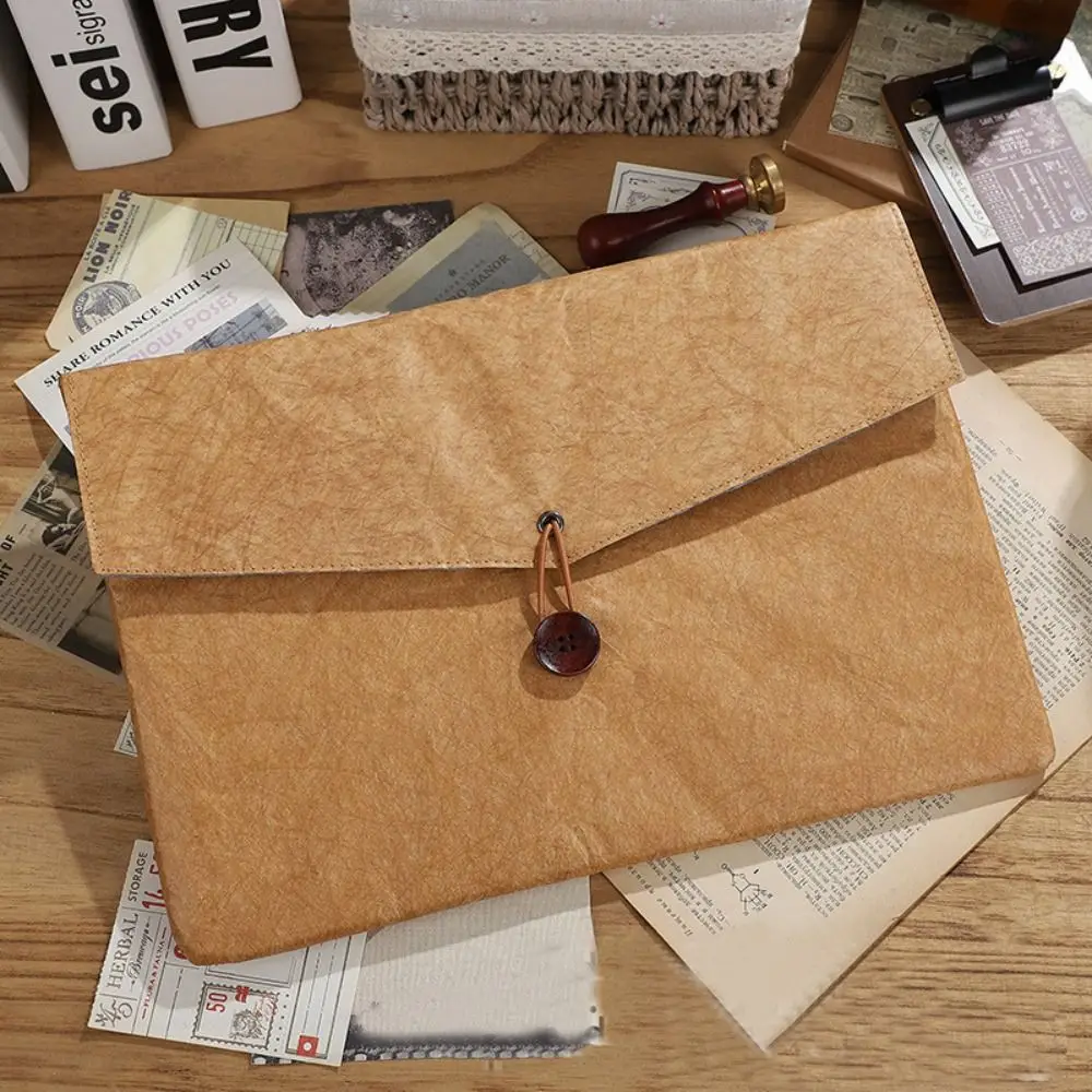 Wallet DuPont Paper File Handheld Bag Waterproof Vintage File Storage Bag Dustproof Exquisite Handheld Laptop Bag Utility Pouch