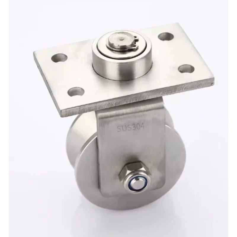 Stainless Steel V U Shape Sliding Door Track Lifting Pulley Wheel For Wire Rope Belt Plate Use