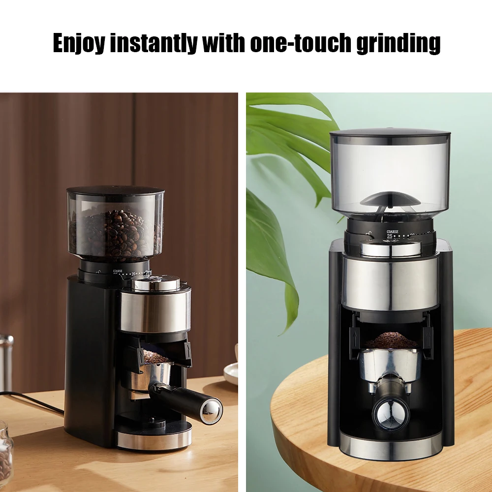 Electric Burr Coffee Grinder Adjustable Automatic Conical Burr Mill Coffee Bean Grinder with 25 Grind Setting for 2-12 Cups