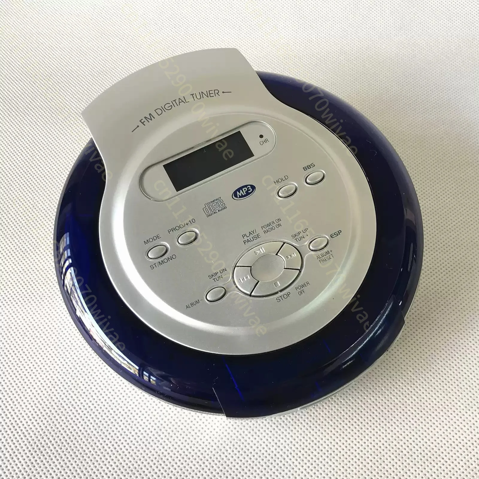 Portable CD player, Walkman CD player, English CD support Silver