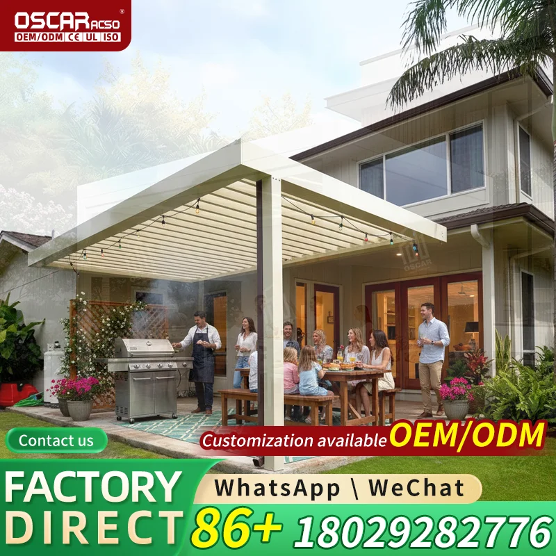 Outdoor Furniture Retractable Waterproof Bioclimatic System Pergola Covers Patio Deck Garden Backyard Canopy Shelter Australia E