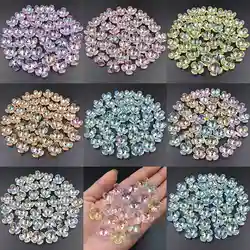 20 unids/lote AB Color 4 cuentas de flores de receptáculo de pétalos para hacer joyas suministros de dijes collar pulseras cuentas espaciadoras de joyería