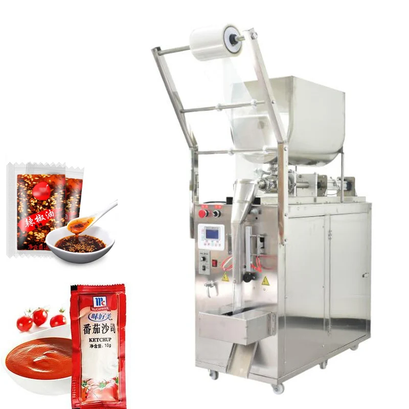 Industrial Enterprise Jam Peanut Butter Packer Kerchup Chili Sauce Tomato Liquid Paste Sachet Packaging Packing Machine