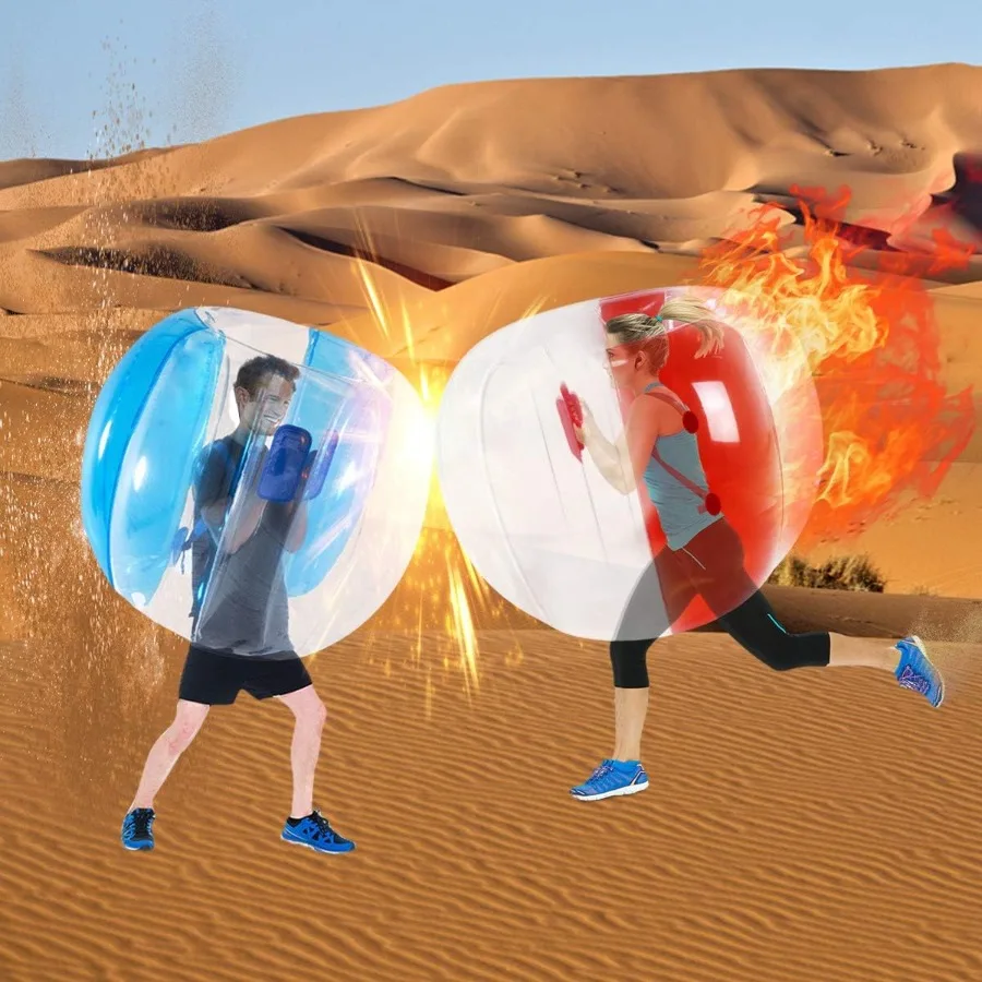 2 Pack Inflatable Bumper Balls for Adults and 4ft/1.2m Giant Sumo Balls Body Bumpers for Outdoor Play Human Bubble Ball and Ham