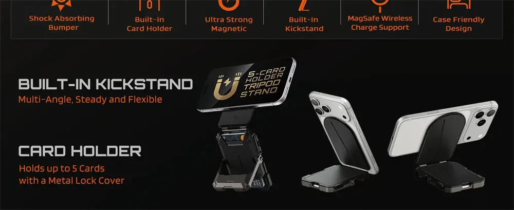 SUPCASE Trackable Magflip Magnetic Wallet with Stand Holder mit Ständer für Galaxy-Serie, für iPhone-Serie, für Z Fold 8 Ultra, für Google – Detail 3