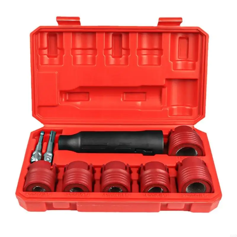 9 sets of wheel cleaning brushes and wheel rust removal tool sets are used to remove rust and debris from the hub.