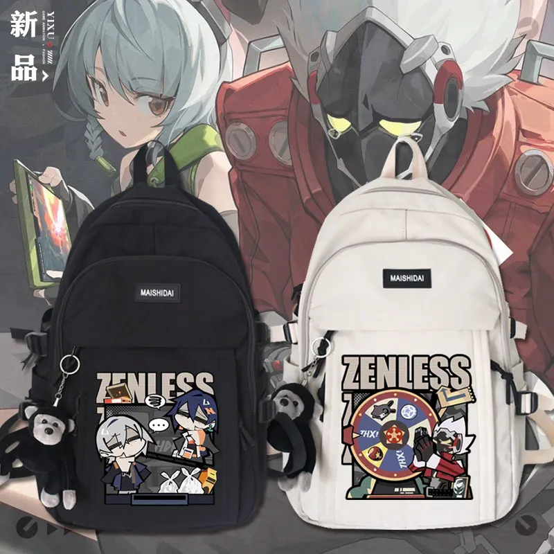 Game Zenless Zone Zero Gentle House Theme Backpack School Bag Anime Student Backpack Cosplay Official Game Gift