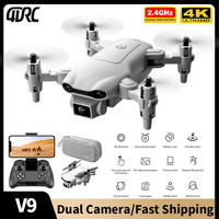 4DRC 2023 New V9 Mini Drone 4k HD Wide Angle Camera WIFI FPV Drones 1080P Dual Camera RC Dron Quadcopter Aircraft Kids Toys