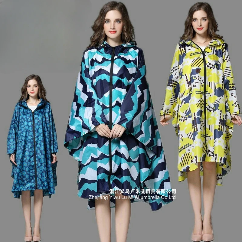 

fashion colorful breathable raincoat lightweight poncho ladies waterproof cloak raincoat adult weatherproof jacket
