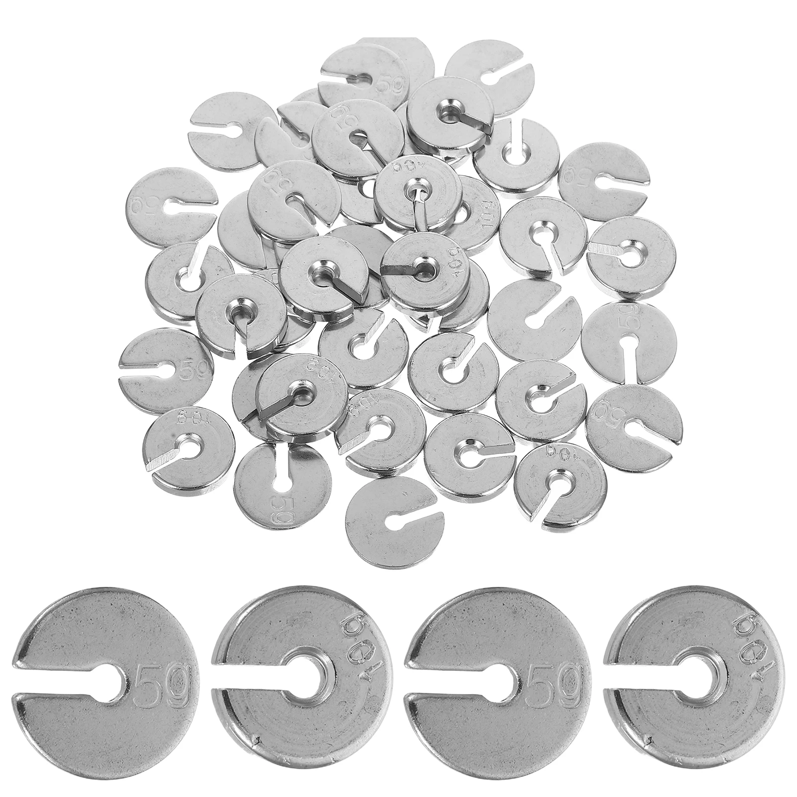 

50pcs Laboratory Slotted Weights Set Metal Physics Lab Tools For Mechanics Experiments Chromium Plated Iron Precise