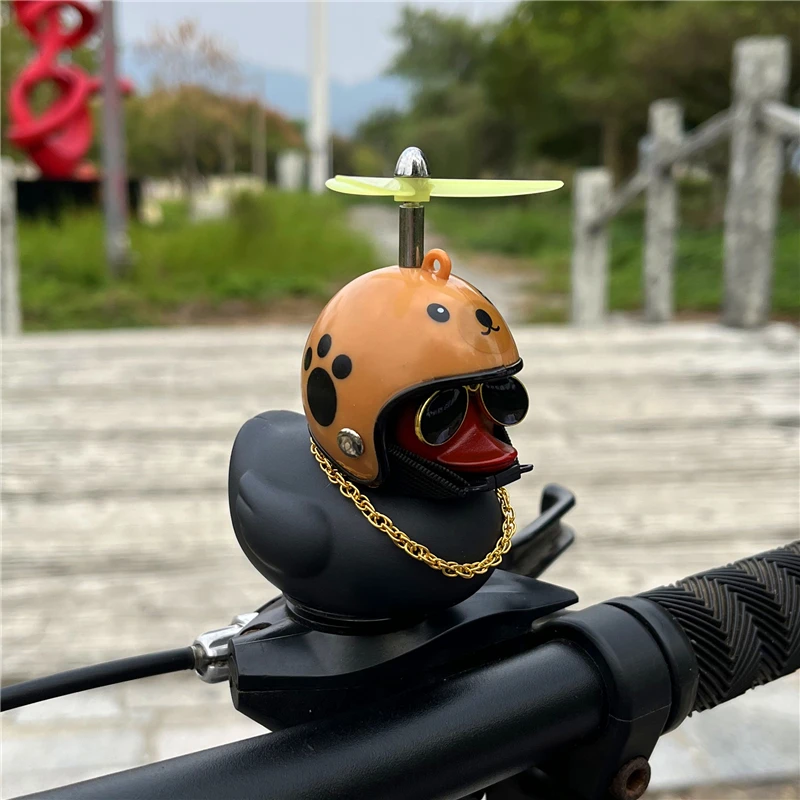 Lovely Squeeze Duck Car Ornaments Bicycle Horns, Silicone Elasticity Belt Easily Install Bike Bell for Kids Sport Outdoor