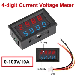 DC 4-30V LED Digital Voltmeter Ammeter DC Digital Multimeter 100V 10A Dual Digital Volt Meter Gauge Car Current Monitor Tester