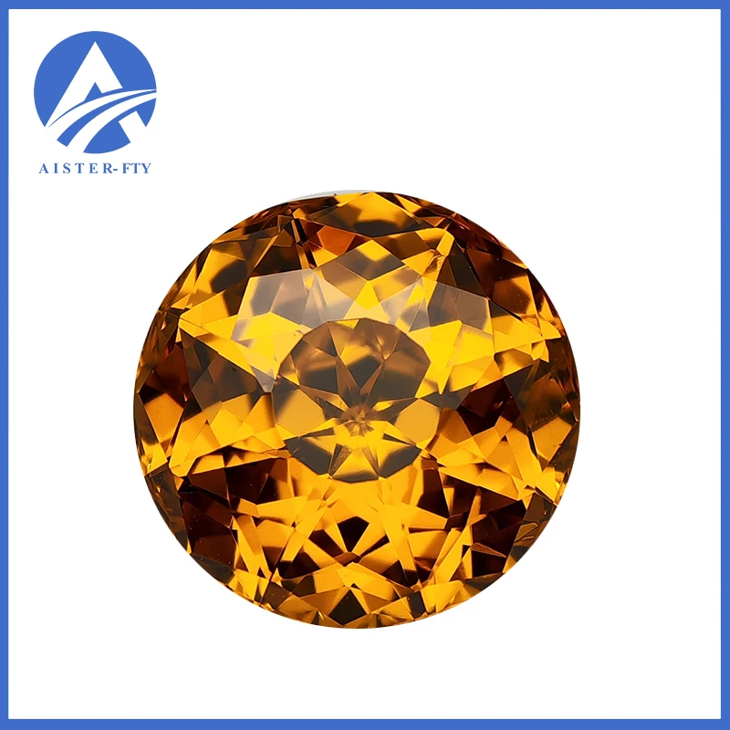 New 5A Partschinite Color Round Astral Cut Cubic Zirconia Gemstones for Jewelry Making