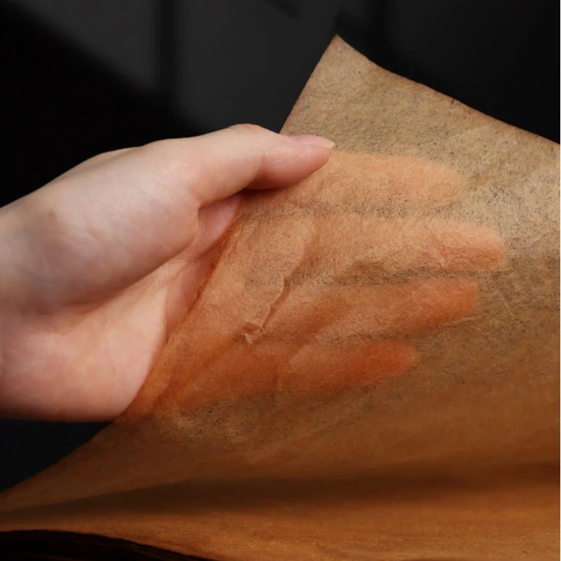 half-raw-rice-paper-cicada-wing-bark-paper-antique-tone-calligraphy-painting-regular-running-cursive-script-painting-supplies