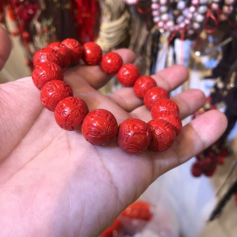 -Word Proverb Bracelet Female Birth Buddha Male Purple Gold Sand Six-Child Mantra Ball Type round Beaded Br