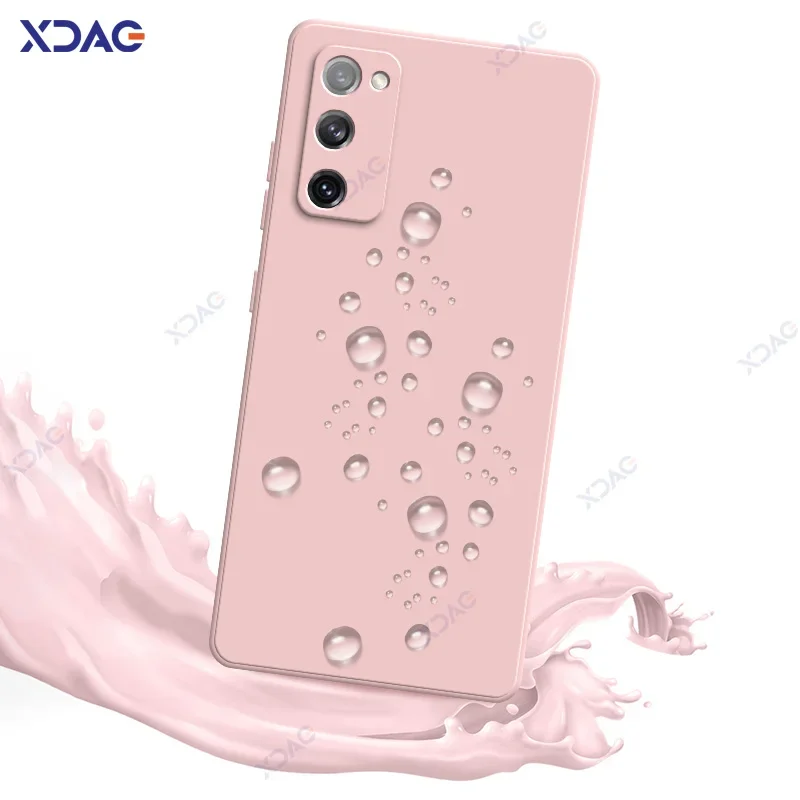 Original Luxury Square Liquid Silicone Case Covers for Samsung S20 FE Plus Ultra 5G SamsungS20FE S20Plus S20Ultra Soft Phone Bag