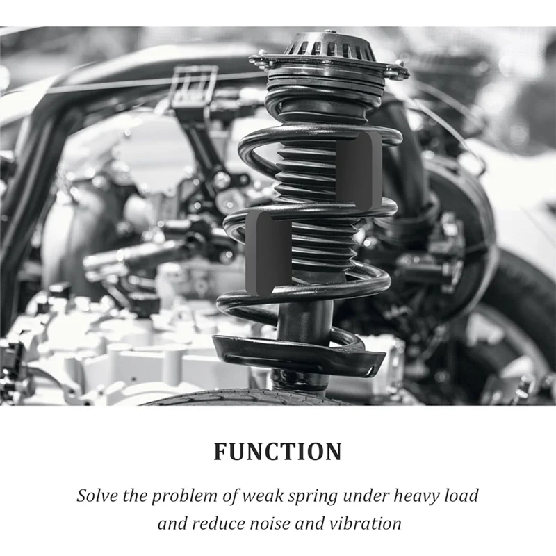 For 2.5 Inch Coil Spring Lift Compatible- Front Heavy Duty Coil Spring Booster Kit 4PCS Rubber Coil Spring Spacers-ABQU