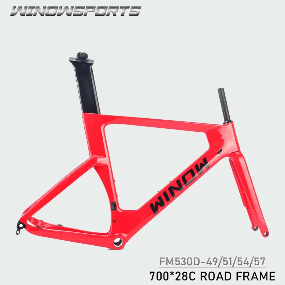 Cheap Aerodynamic carbon frame 700*28C CARBON ROAD FRAME BICYCLE CARBON FRAME DISC BRAKE BIKE Can be used on track bikes