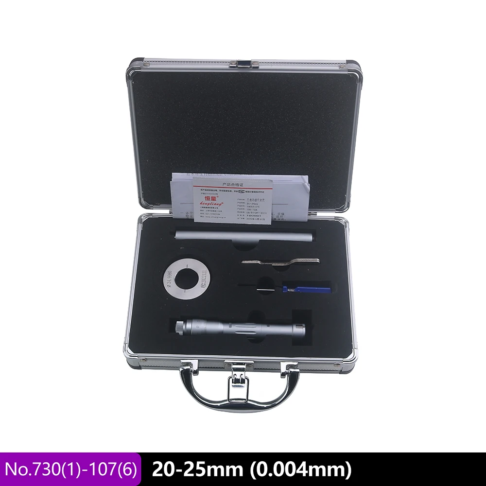 6-50Mm Drieklauw Binnendiameter Micrometer Driepunts Interne Meting Binnendiameter Micrometer Opening Hoge Precisie - afbeelding 1
