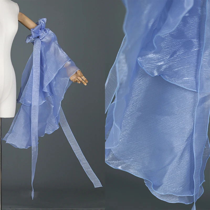 1pair Double-layer Ancient Style Princess Water Sleeve Dance Costume One-piece All-match Sleeve Training Hanfu Elegant Lace-up